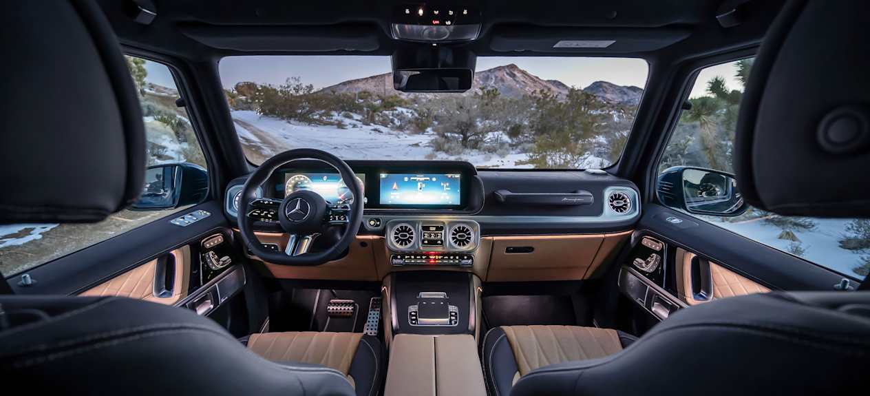 Mercedes Classe G 500 2024 : intérieur de l'habitacle