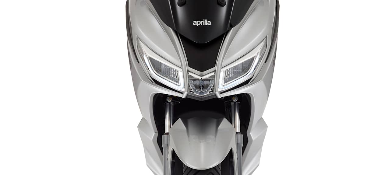 Aprilia SXR 50 Gris Instinctive face avant