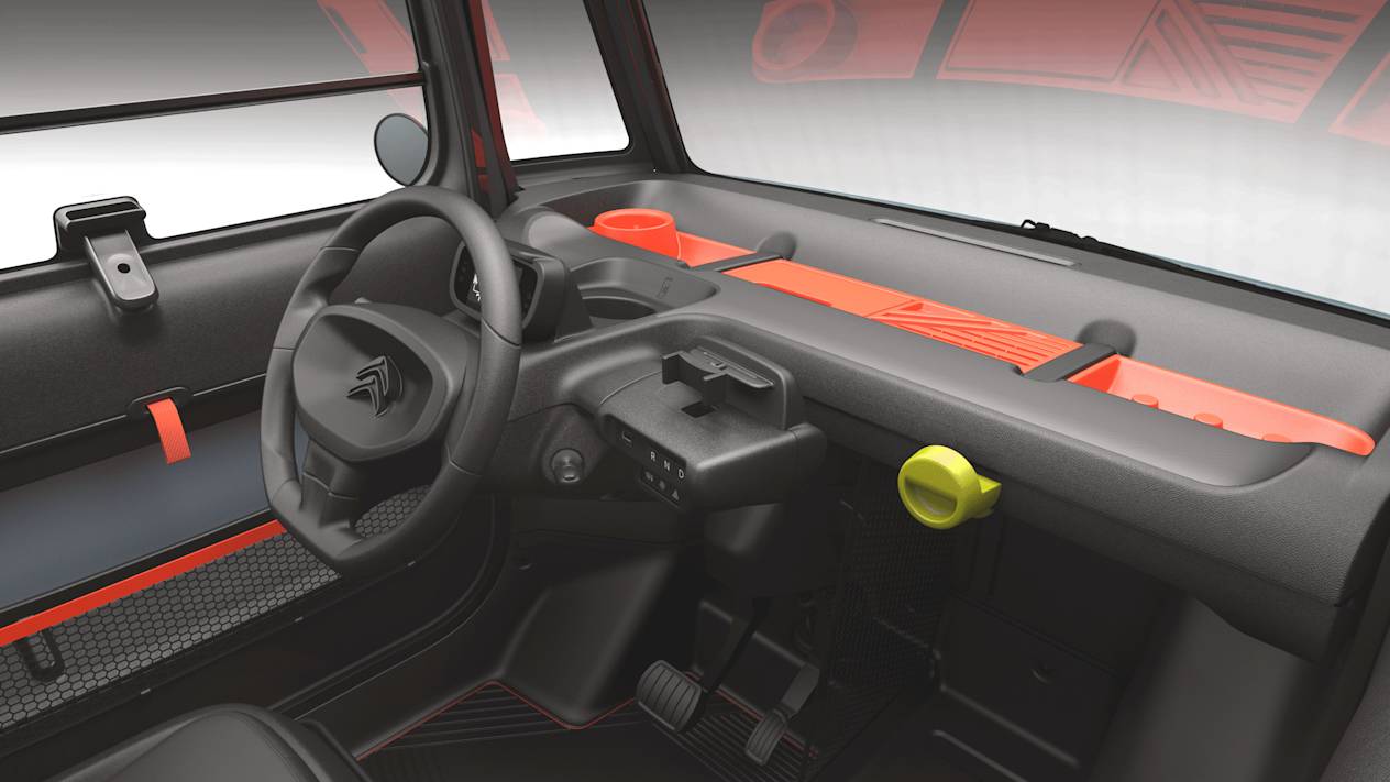 Citroën Ami Pop 2024 : intérieur de l'habitacle et planche de bord