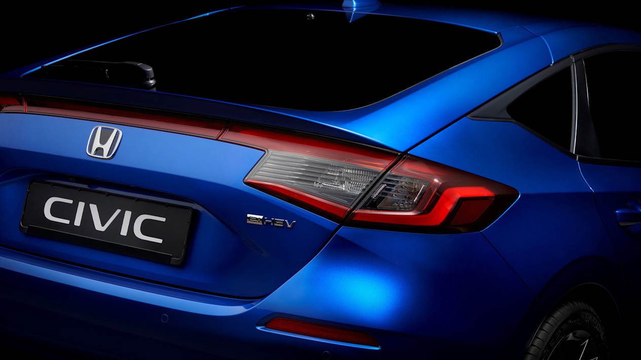 Back end of Blue Honda Civic