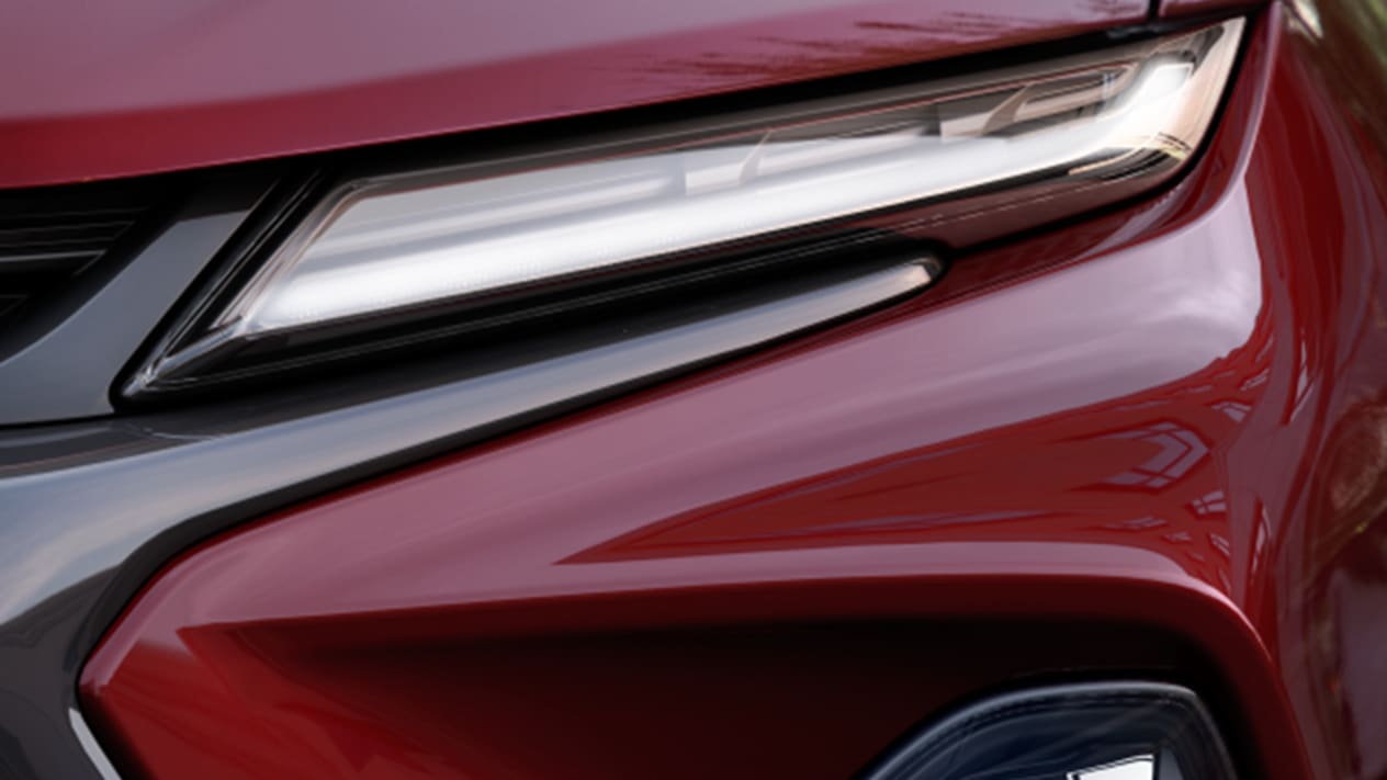 Close up of headlights on Blazer