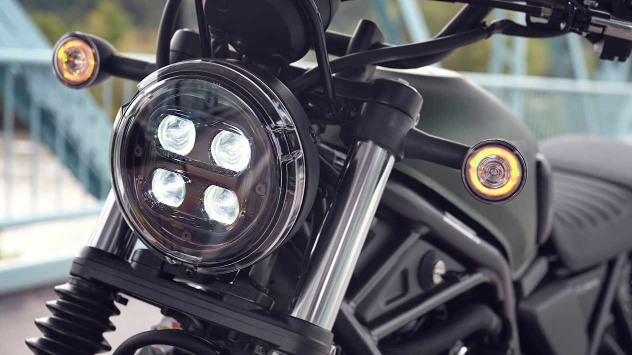 Honda CL500 2023 : détail phare avant