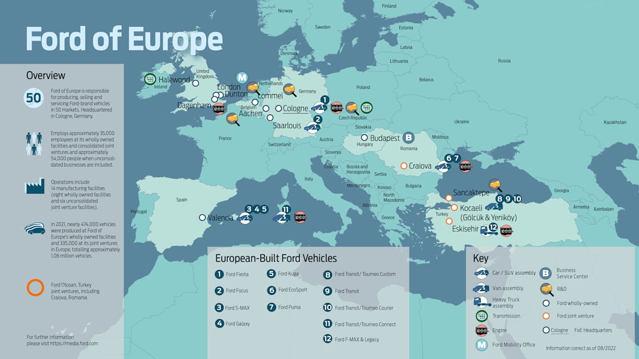 Ford of Europe Map