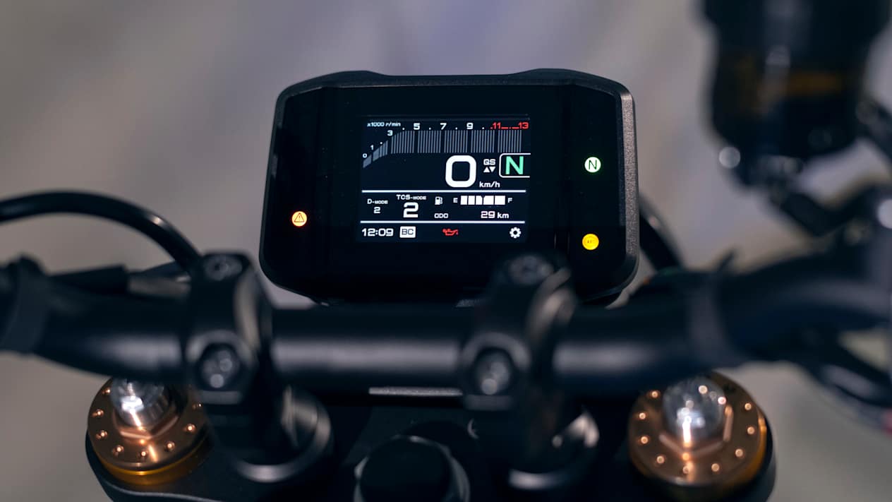 Yamaha XSR900 2022 Legend Blue : écran compteurs