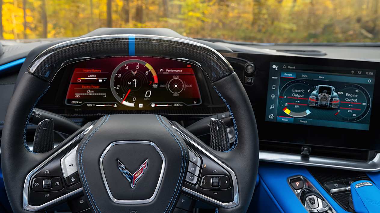Corvette e-ray dashboard