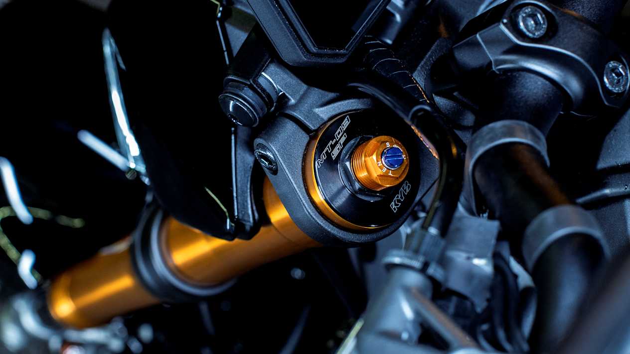 Yamaha MT-09 SP 2024 : détail suspensions réglables
