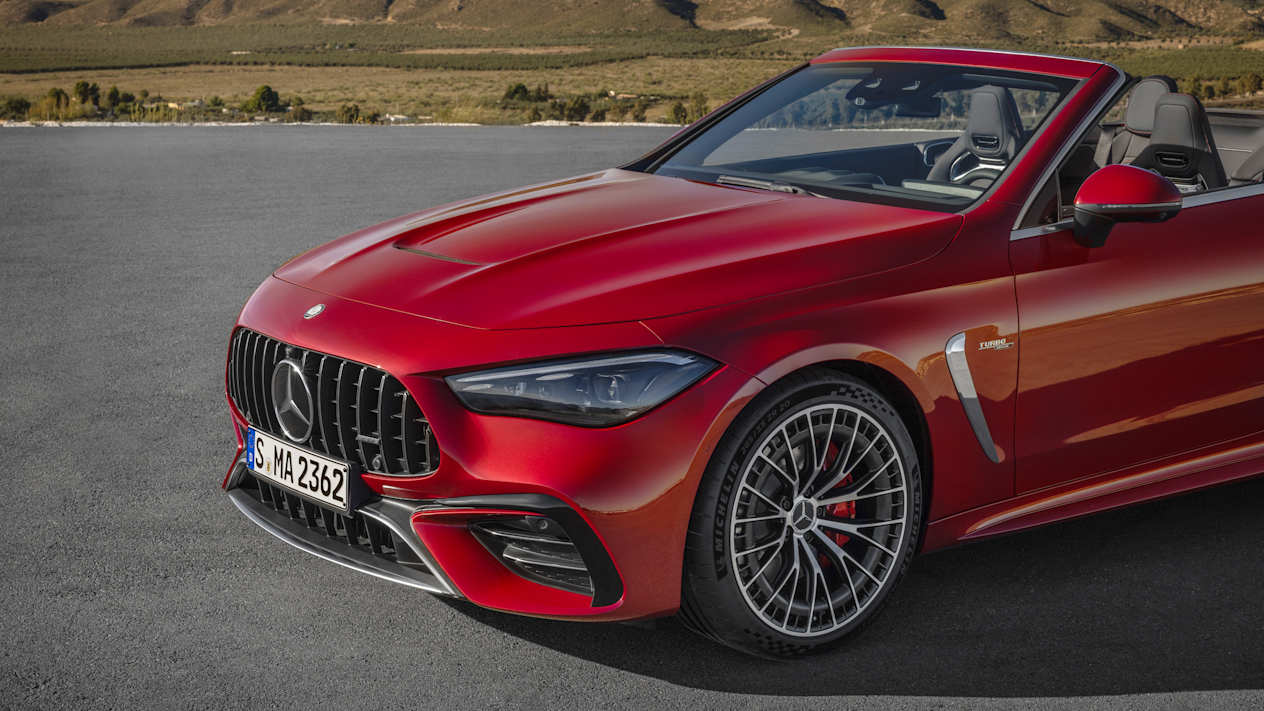 Mercedes CLE 53 AMG Cabriolet 2024 : capot et face avant
