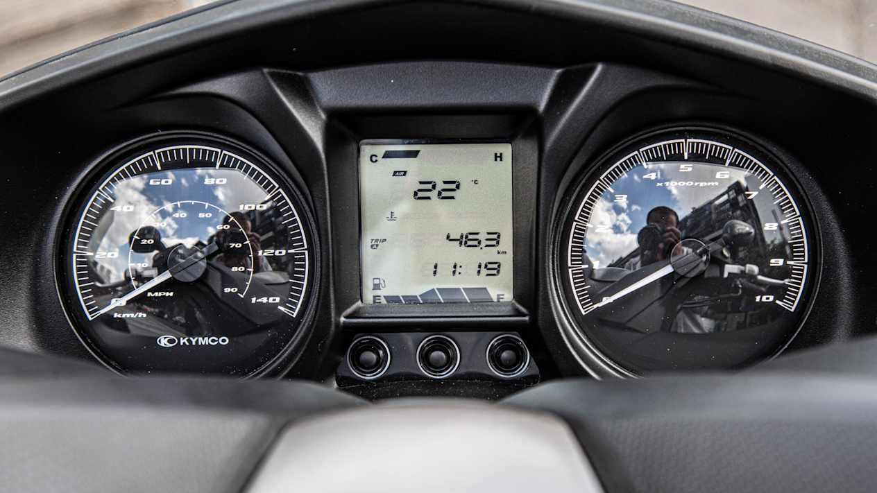 Kymco X.Town City 125 2024 : détail compteurs
