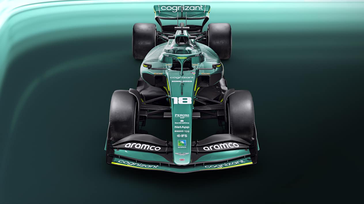 F1 Aston Martin Racing AMR 2022 : Face avant vue plongeante