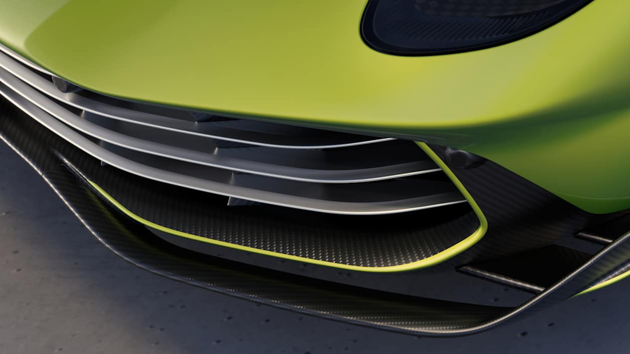 Aston Martin Valhalla 2025 : détail grille avant