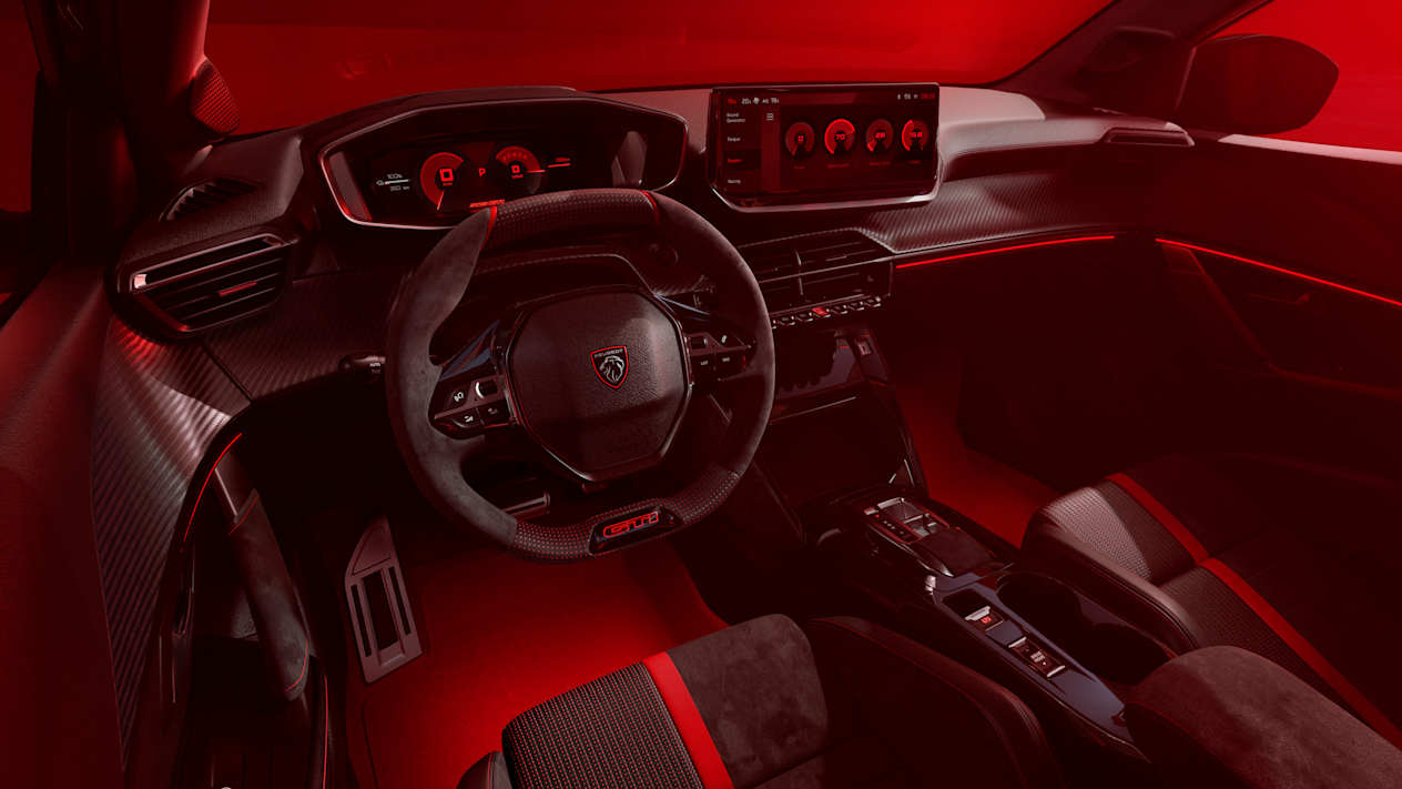 Peugeot 208 GTi 2025 : intérieur et poste de conduite