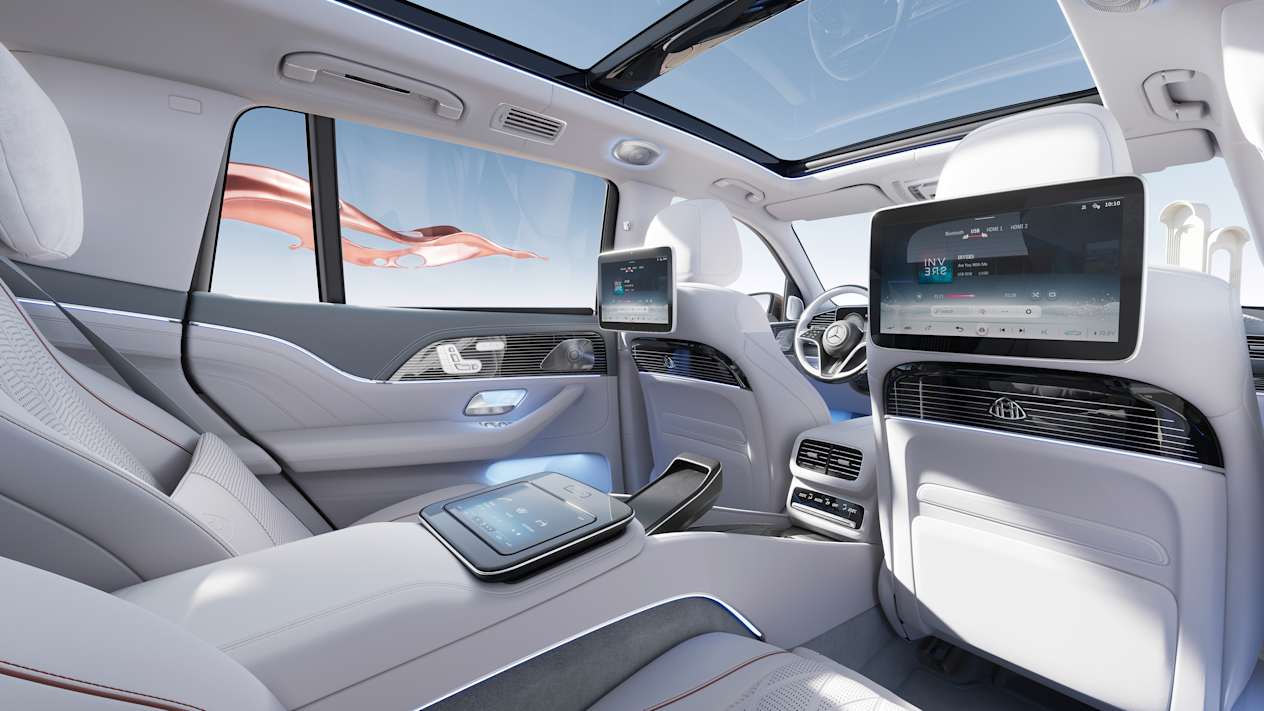Mercedes Maybach GLS 2023 : écrans passagers arrière