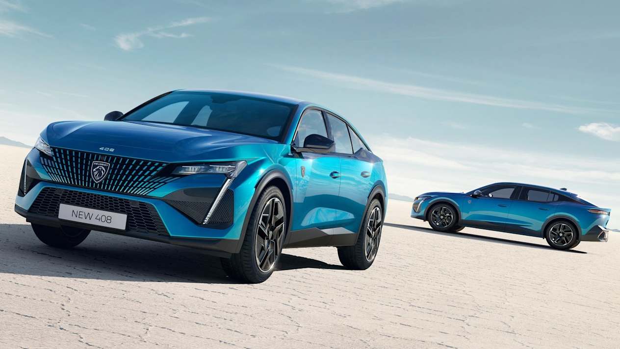 Nouvelle Peugeot 408 : Trois quart avant gauche et profil