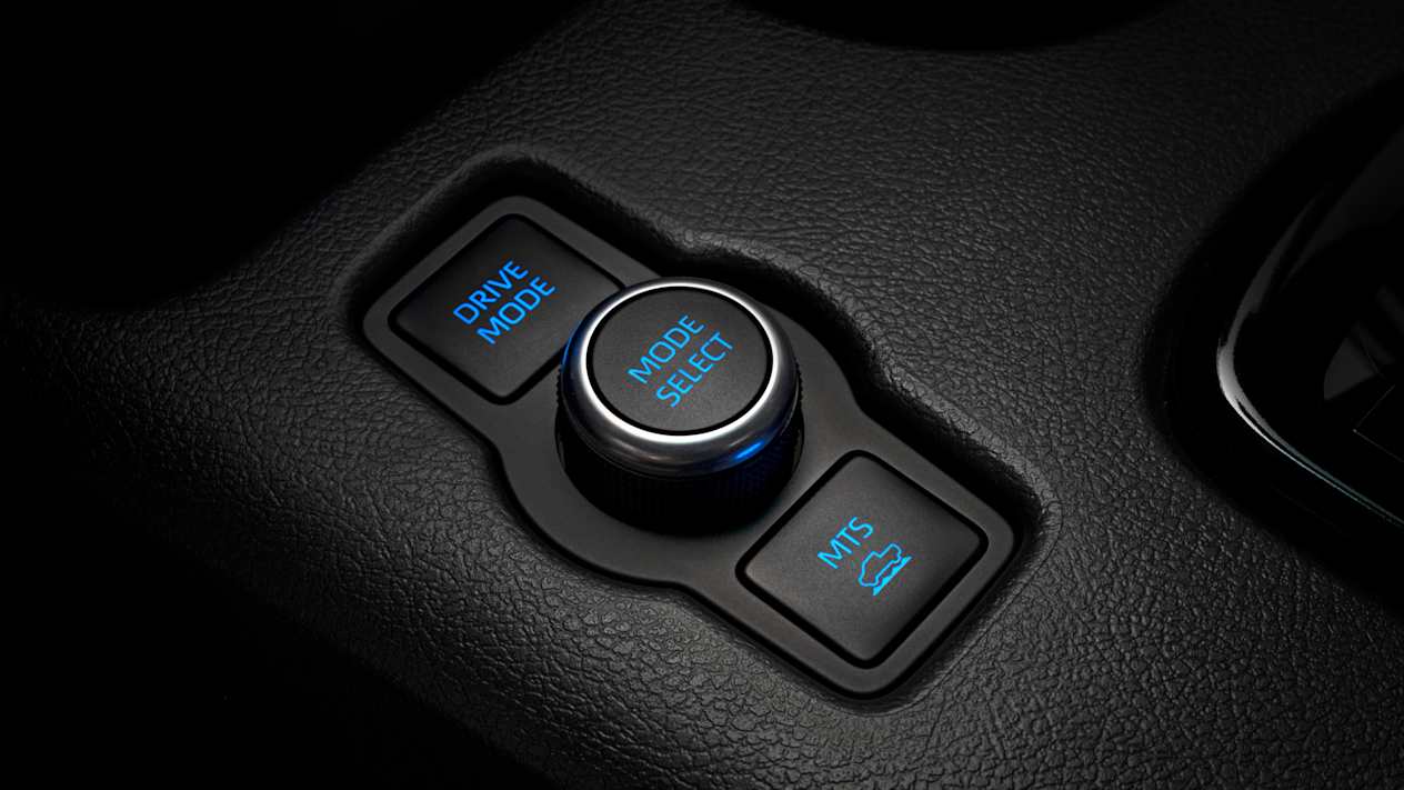 Toyota Hilux Hybrid 48V 2024 : détail sélecteur de mode de conduite