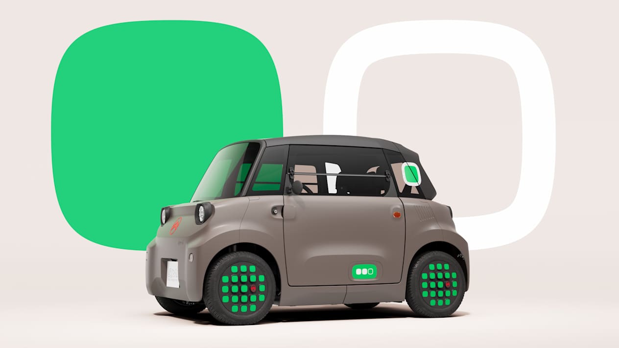 Citroën Ami Minty 2025 : trois quarts avant gauche statique