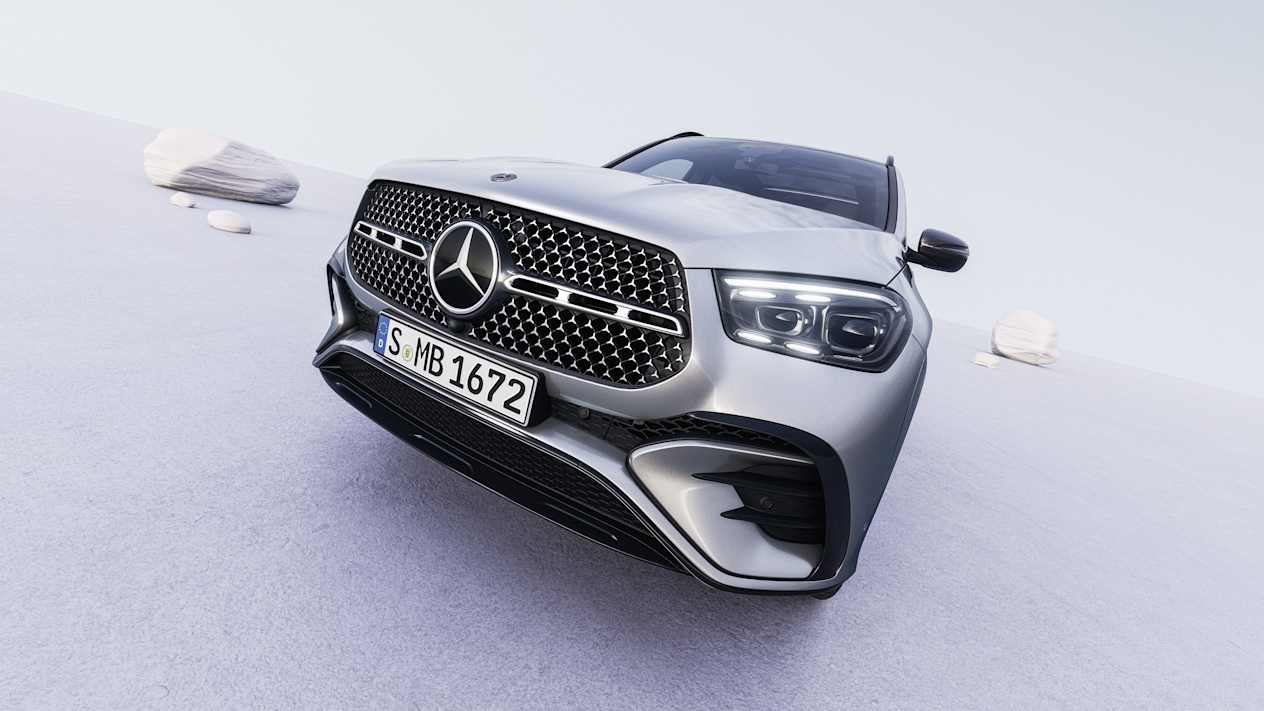 Mercedes GLE 2023 : calandre et phare