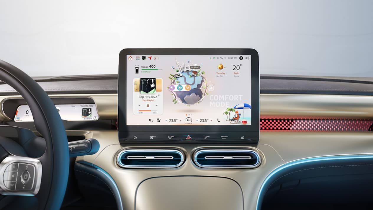 smart #1 : Ecran tactile central de 12,8 pouces