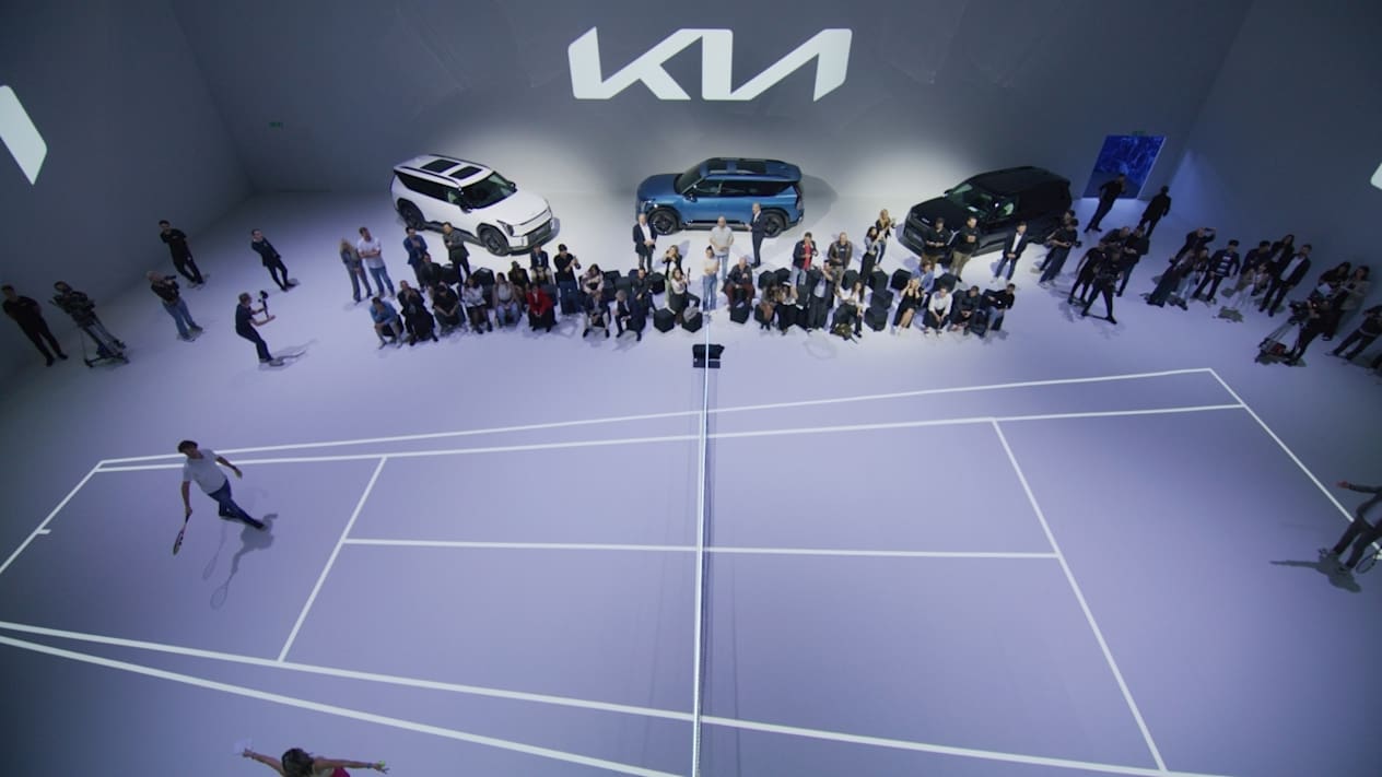 Kia EV9 Madrid Event show floor with EV9