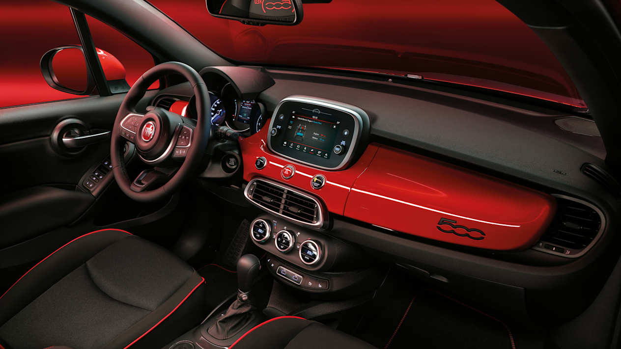 Fiat 500X Hybrid (RED) : intérieur et planche de bord