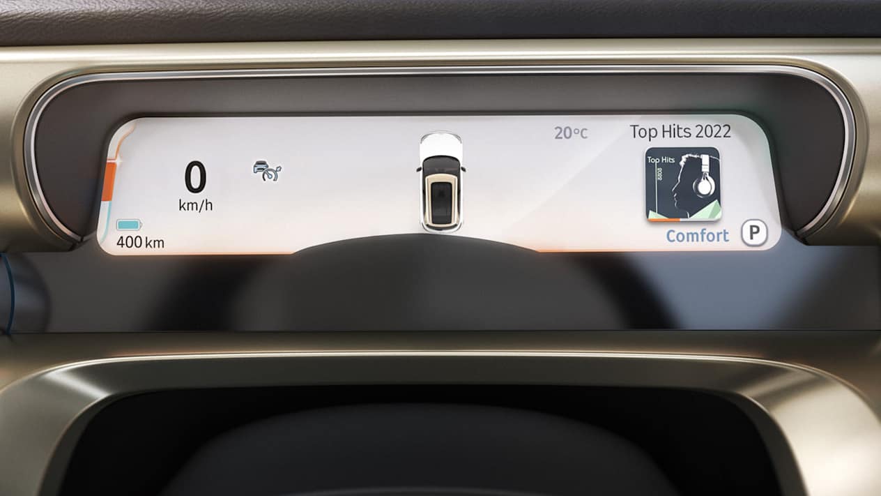 smart #1 : Ecran derrière le volant