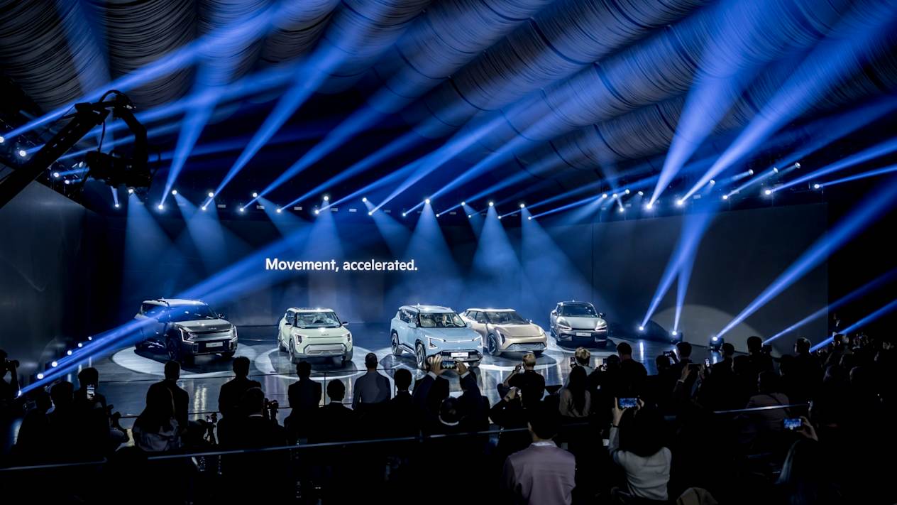 Kia EV Day presentation stage