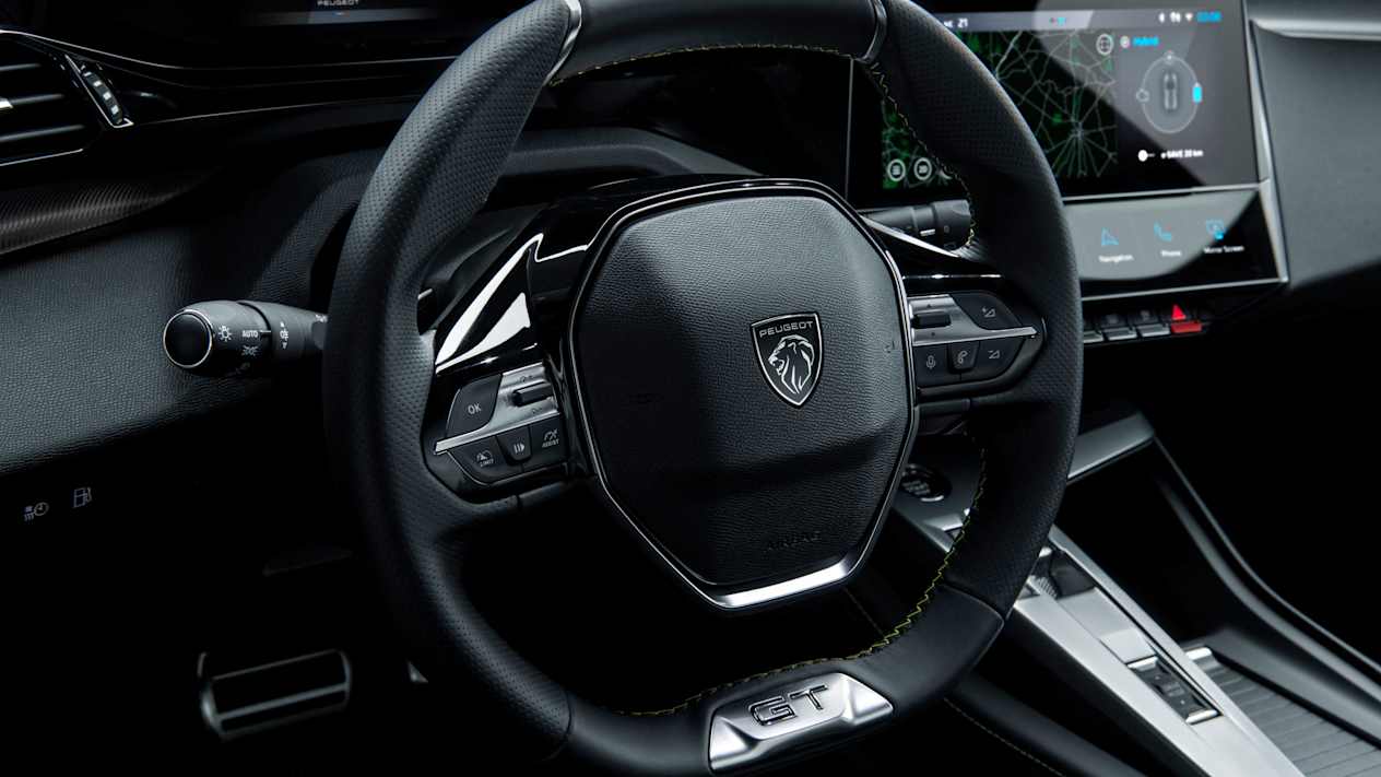 Peugeot 308 2021 : détail volant