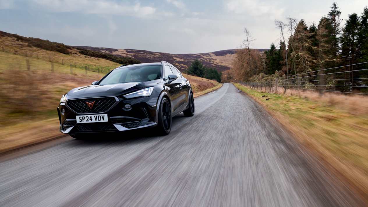 new black cupra formentor driving shot 