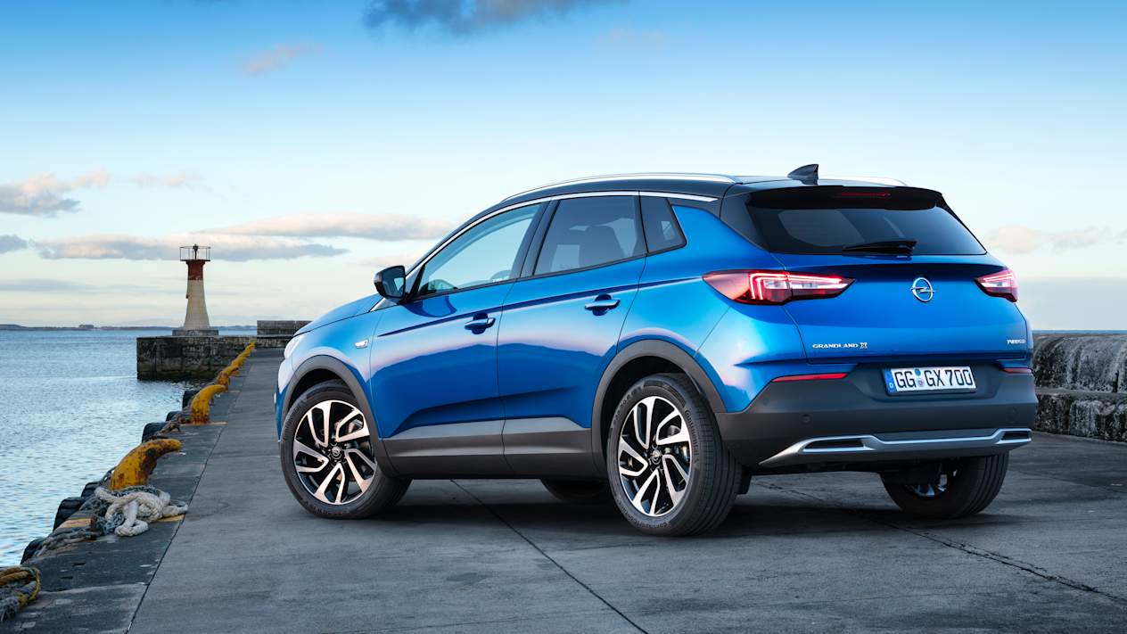 Opel Grandland X bleu arrière