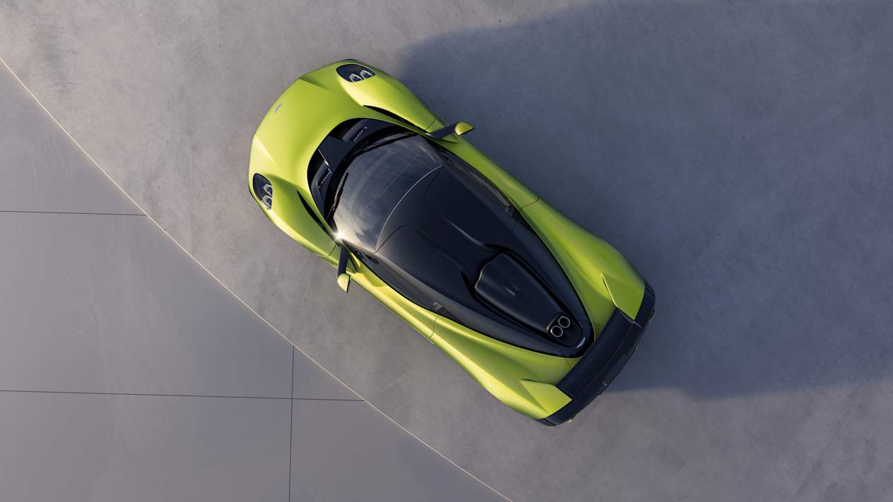 Aston Martin Valhalla 2025 : vue de dessus statique