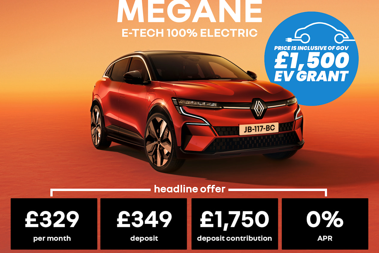 0% PCP: MEGANE E-TECH Electric techno - £329 Per Month