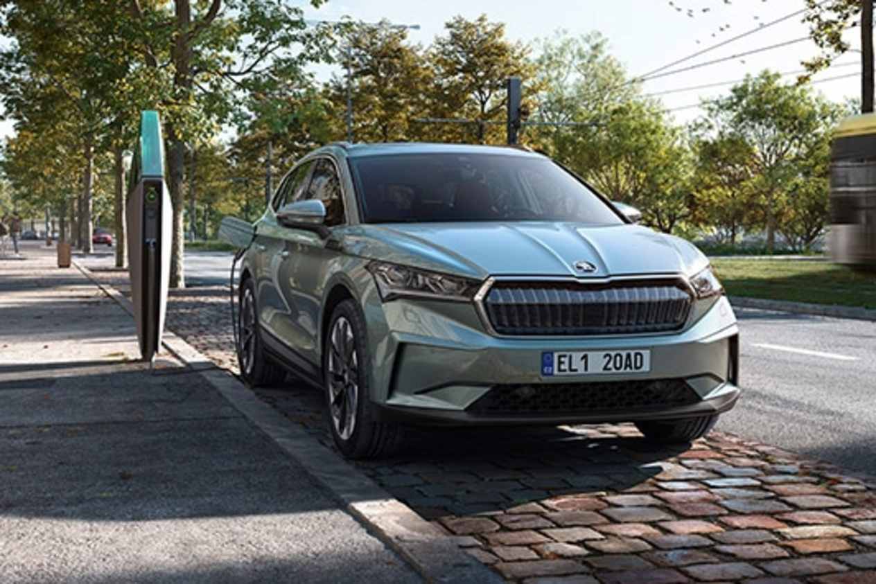 Electric vehicle at charge point