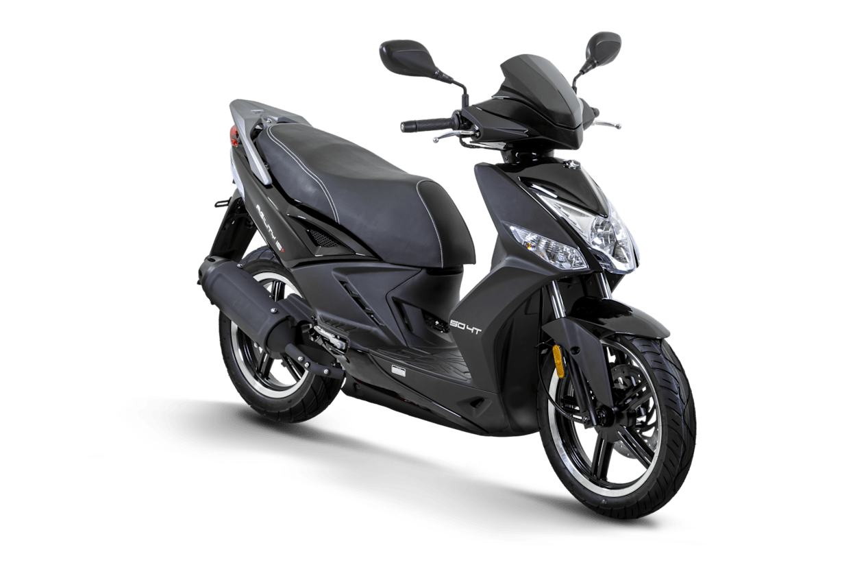 Kymco Agility 50 16+ 2024 Noir : trois quarts avant