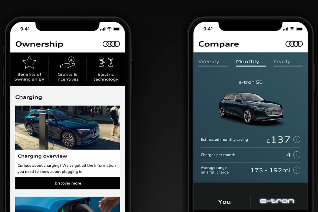 Audi EV&me App 