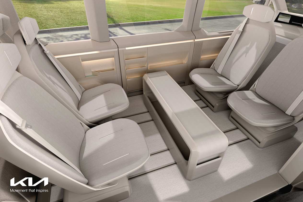 Kia Launches Beyond Vehicle platform models PBV5 passenger seating options