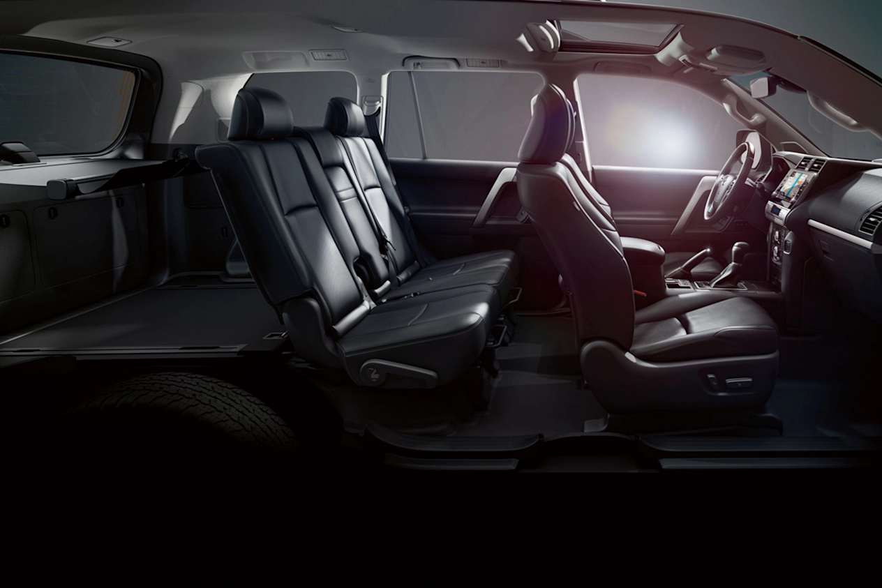 Toyota Land Cruiser : habitacle et places vues de profil