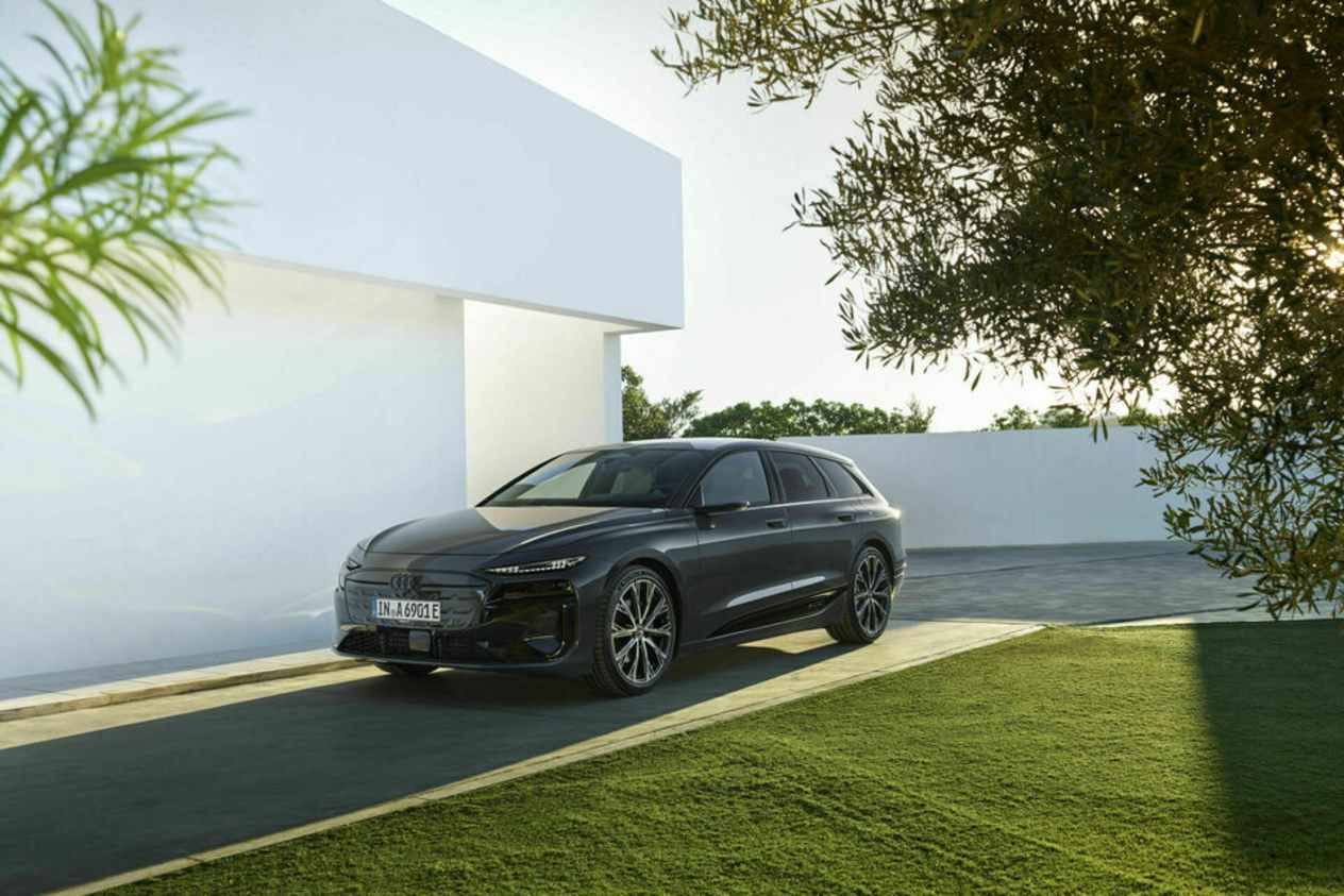 Audi a6 e-tron parked front