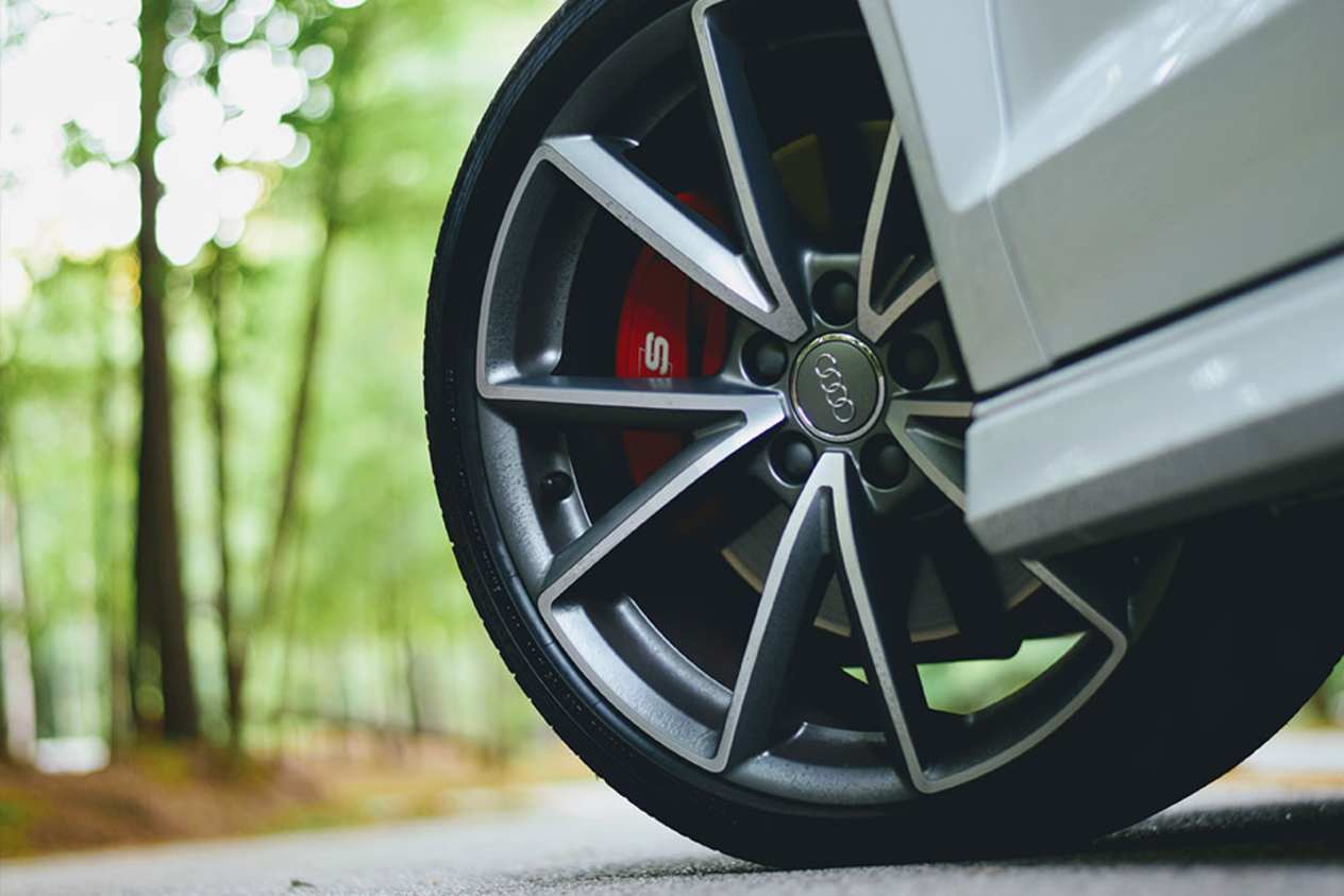 Close up of Audi wheel