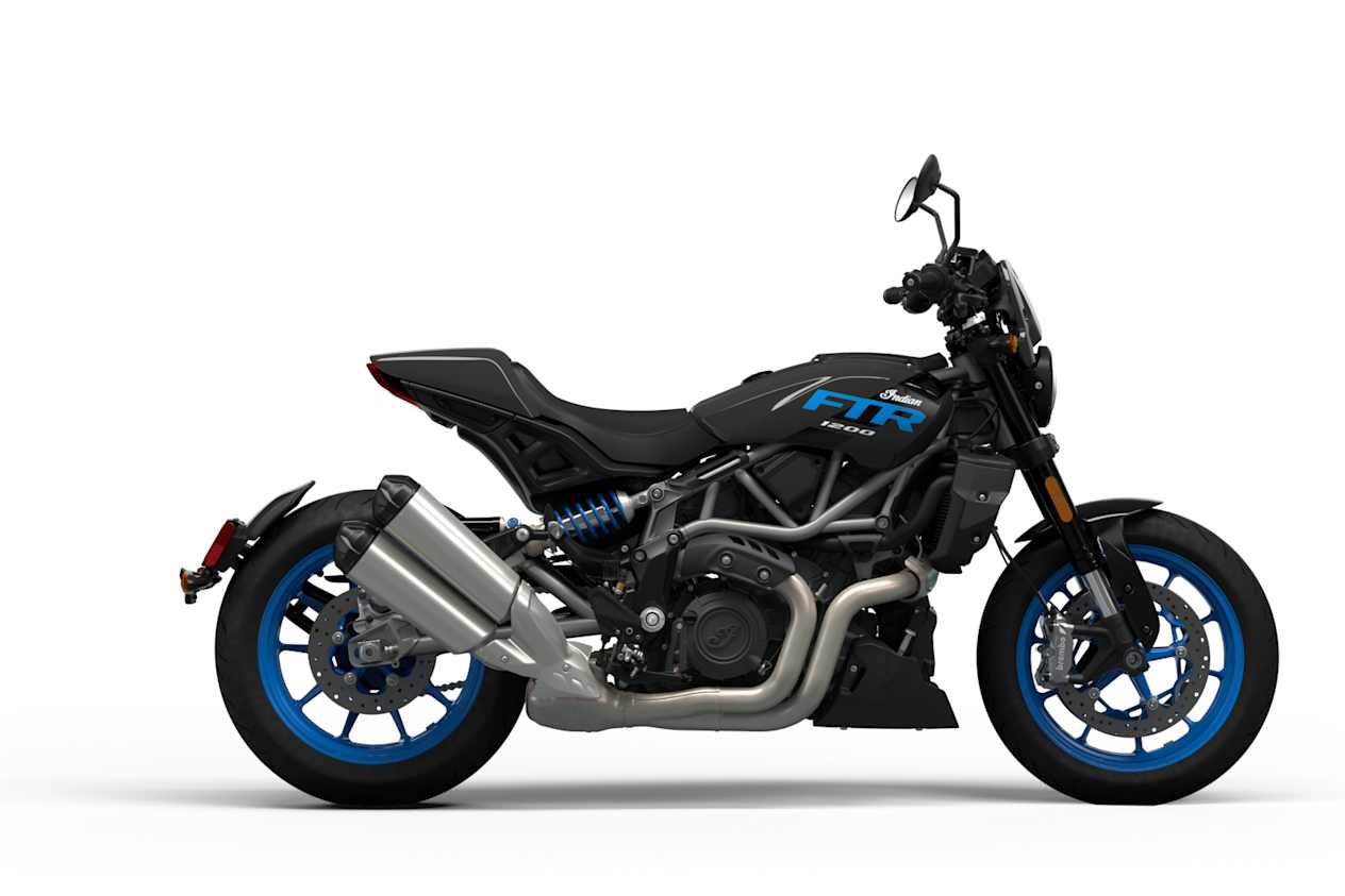 Indian FTR Sport 2024 Granite Gray Blue : profil