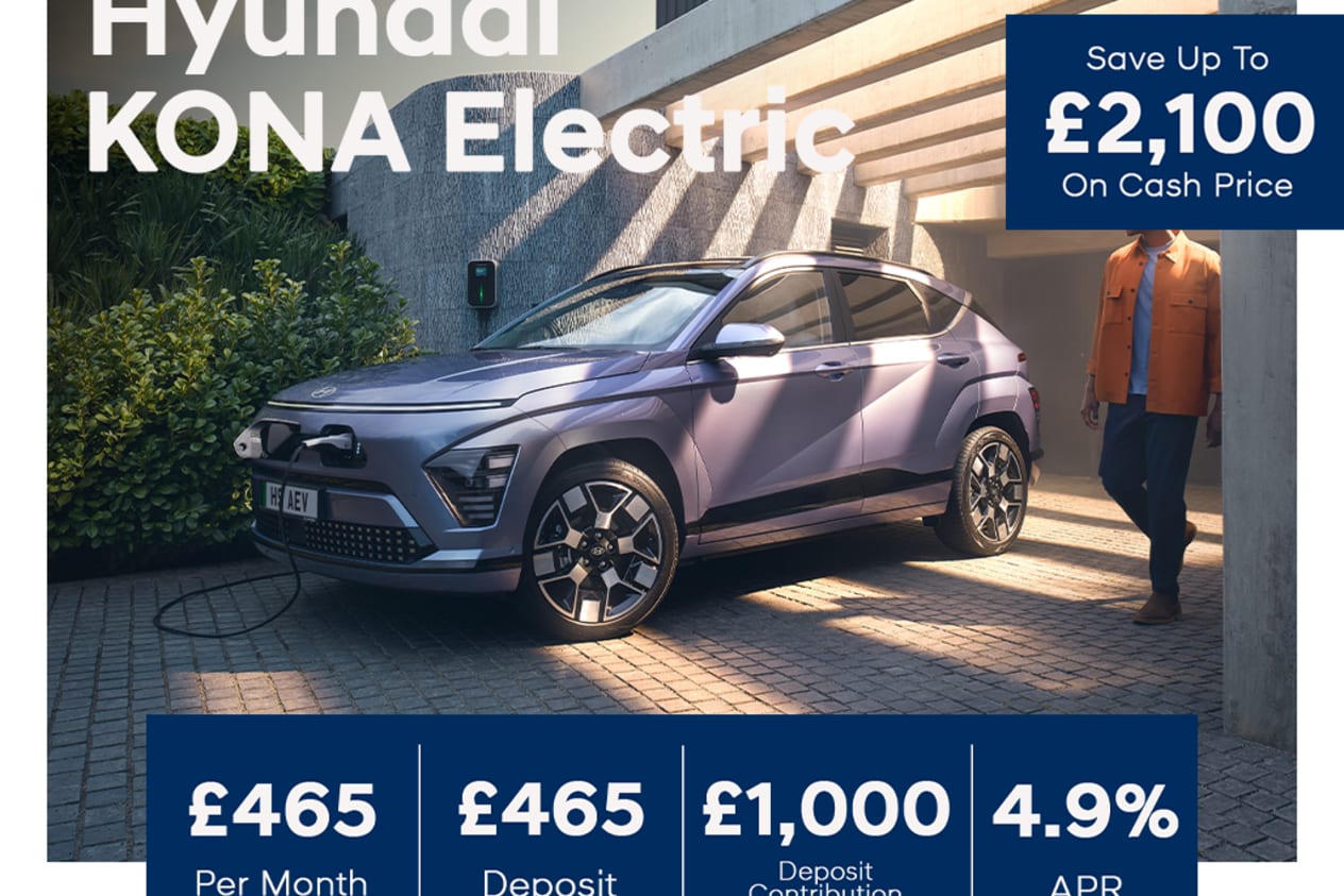 Low Deposit PCP: KONA Electric Advance 65kWh - £465 Per Month