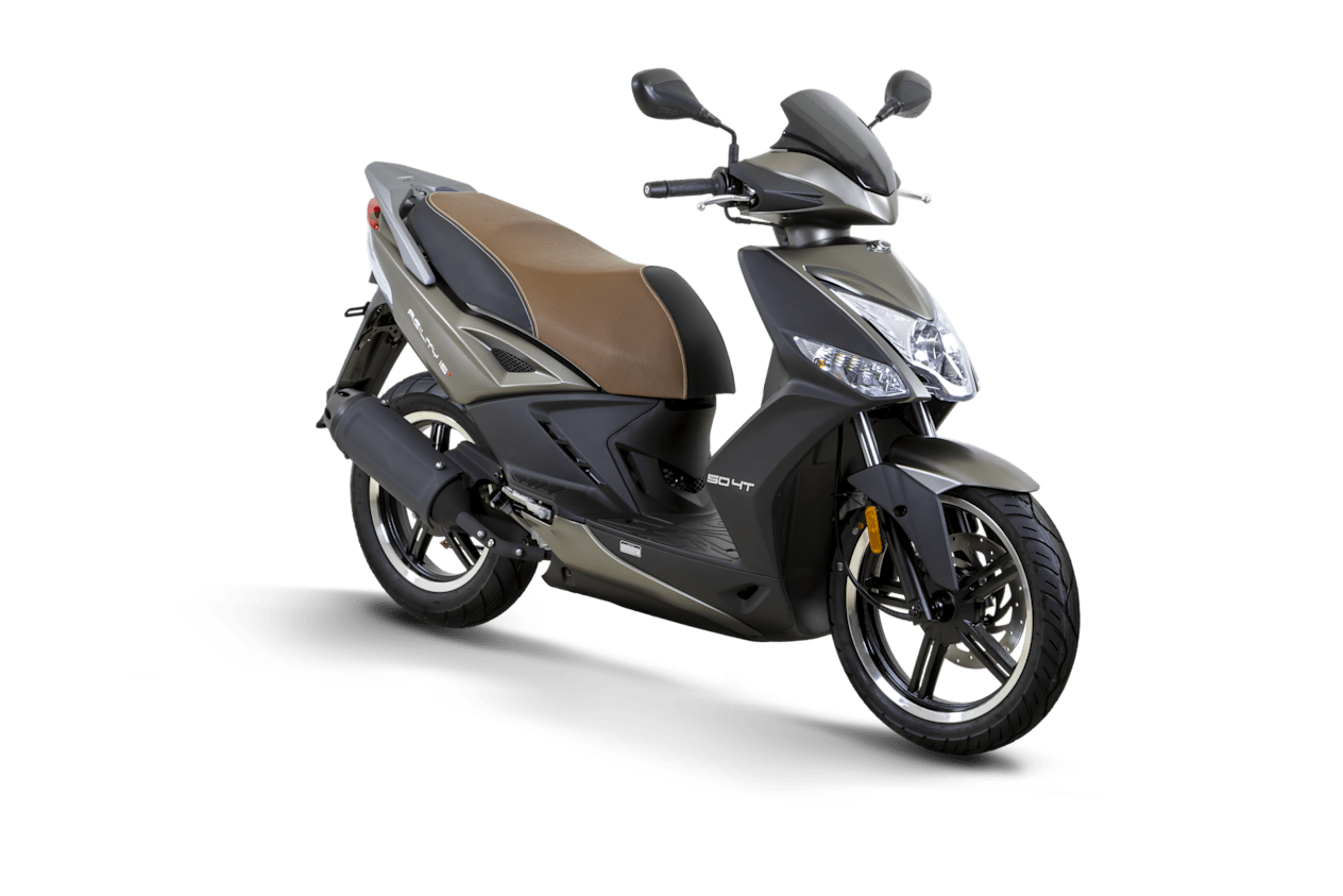 Kymco Agility 50 16+ 2024 Gold : trois quarts avant