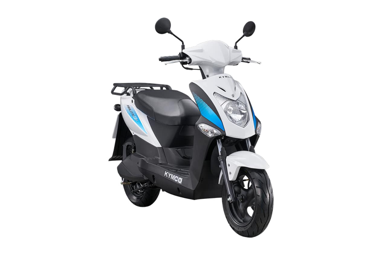 Kymco Agility EV 2024 Blanc : trois quarts avant