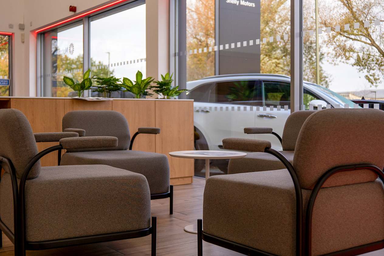 Shelly motors Epsom Showroom floor waiting area