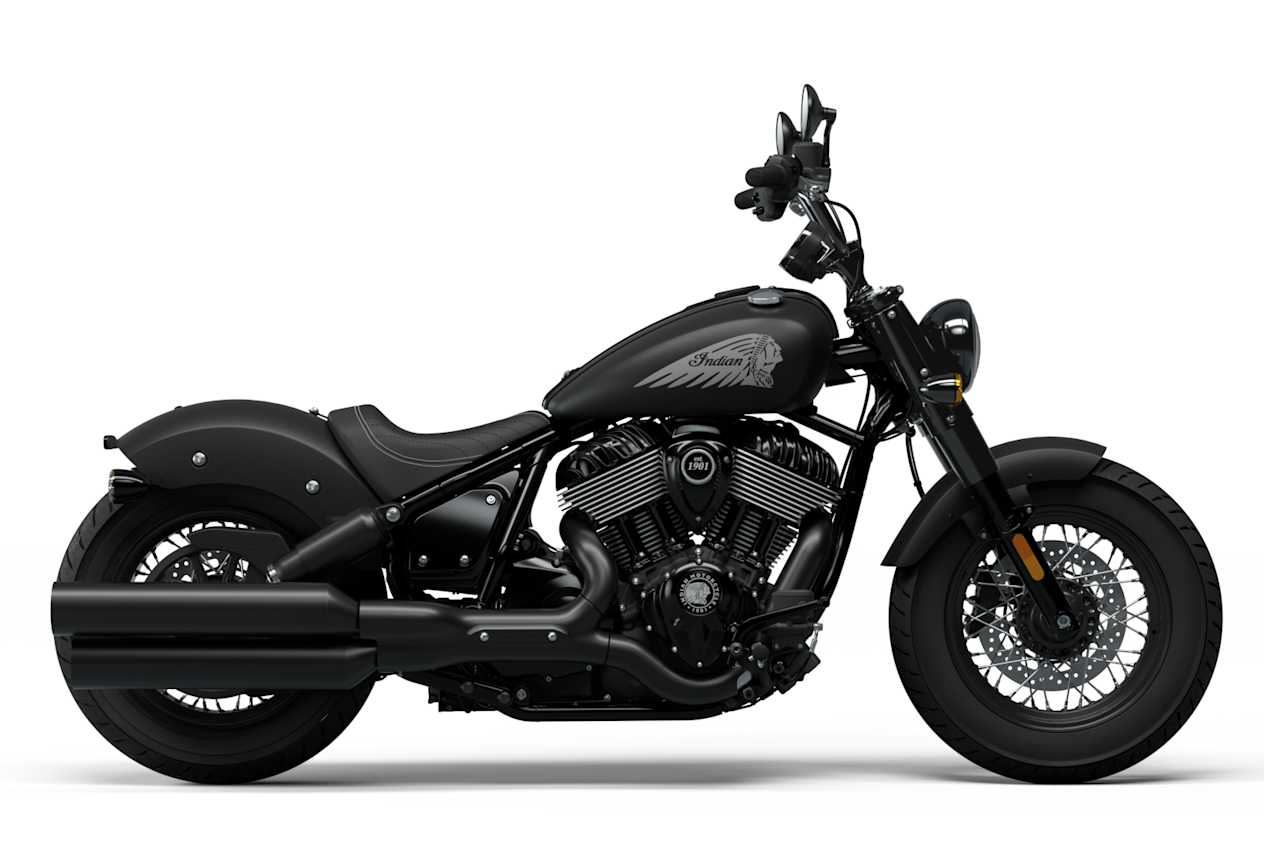 Indian Chief Bobber Dark Horse 2025 Black Smoke : profil