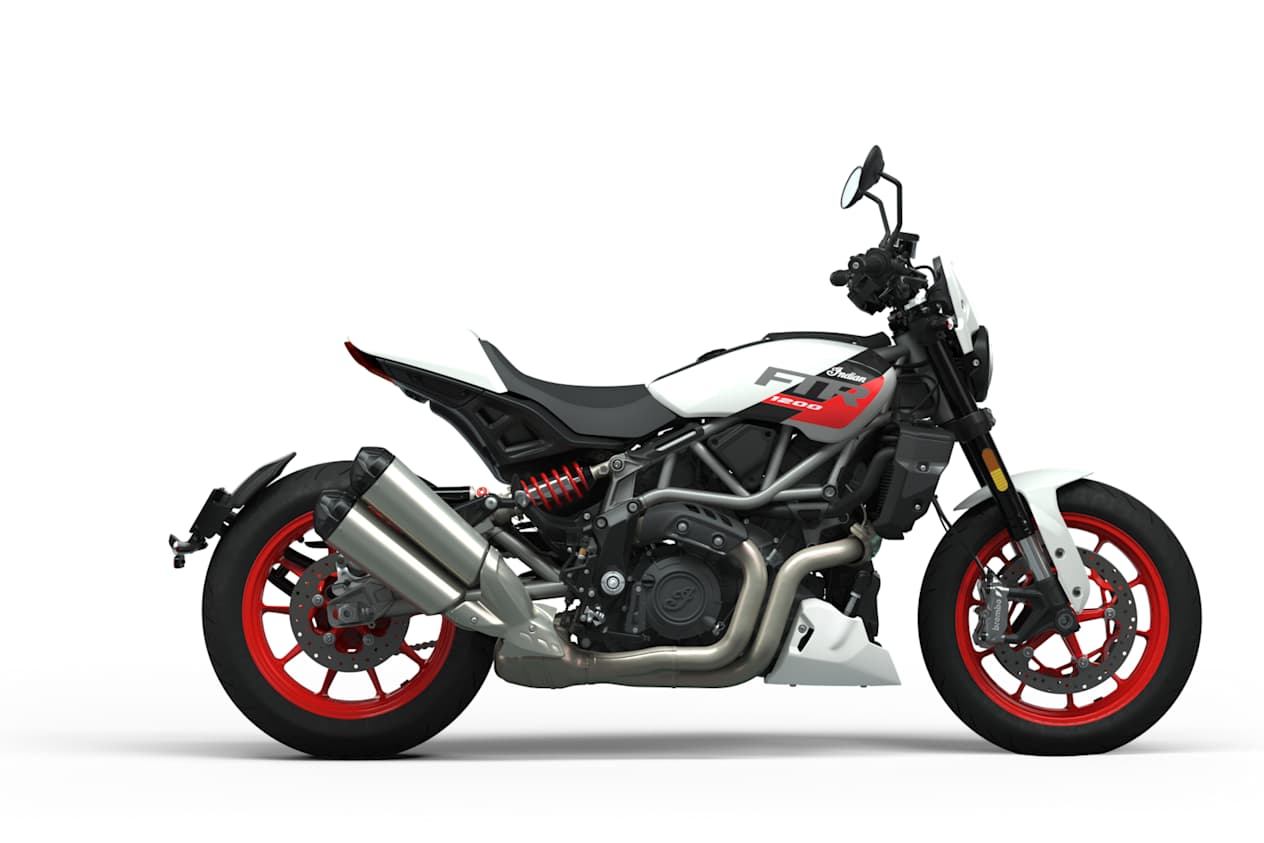 Indian FTR Sport 2023 White Lightning Indy Red : profil
