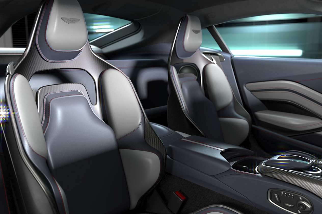 Aston Martin Vantage V12 : Sièges en structure de carbone