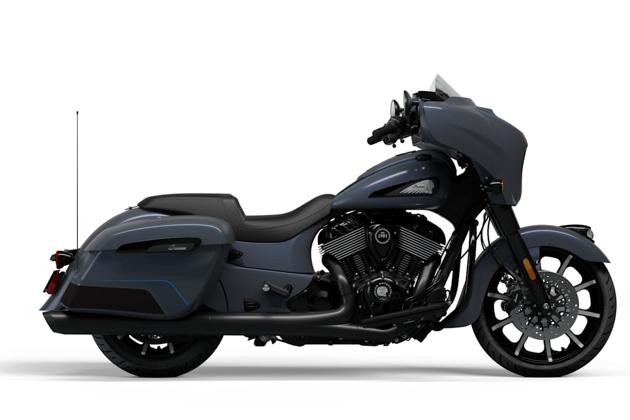 Indian Chieftain Dark Horse 2024 Stealth Gray Azure : profil