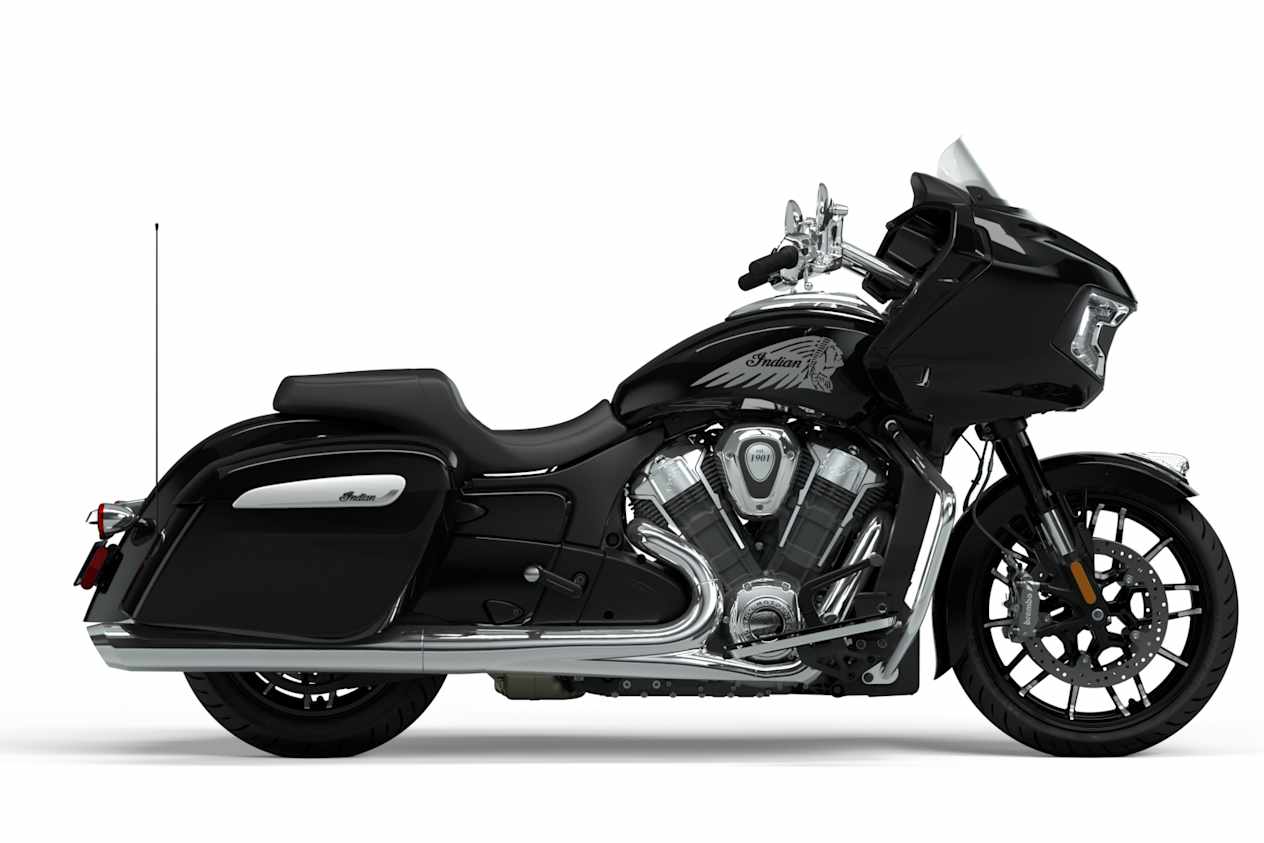 Indian Challenger Limited 2025 Black Metallic : profil droit