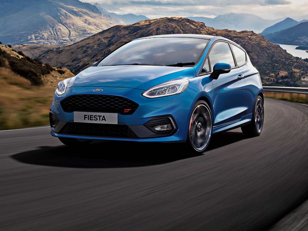 Blue Ford Fiesta Front Exterior