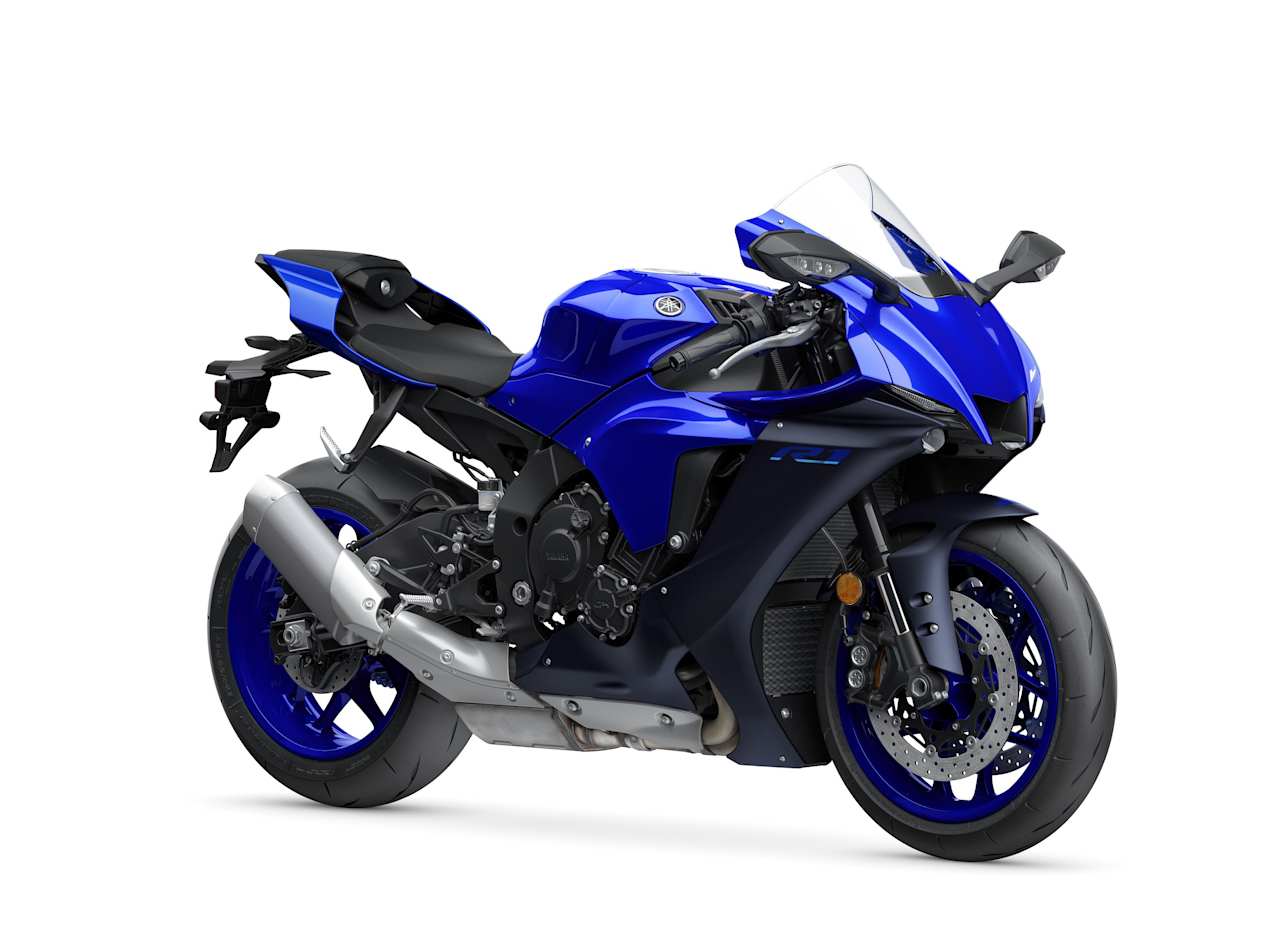 Yamaha R1 Icon Blue 3/4 studio