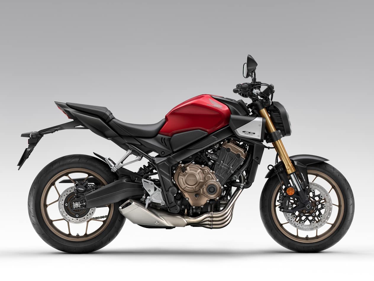 Honda CB650R 2024 Rouge Candy Chromosphere : profil
